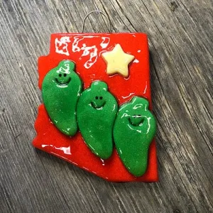 Arizona with Jalapeño Family Christmas Ornament