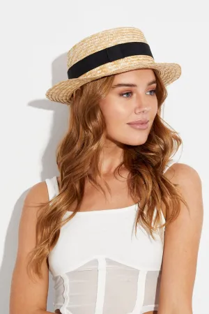 Beige Straw Hat