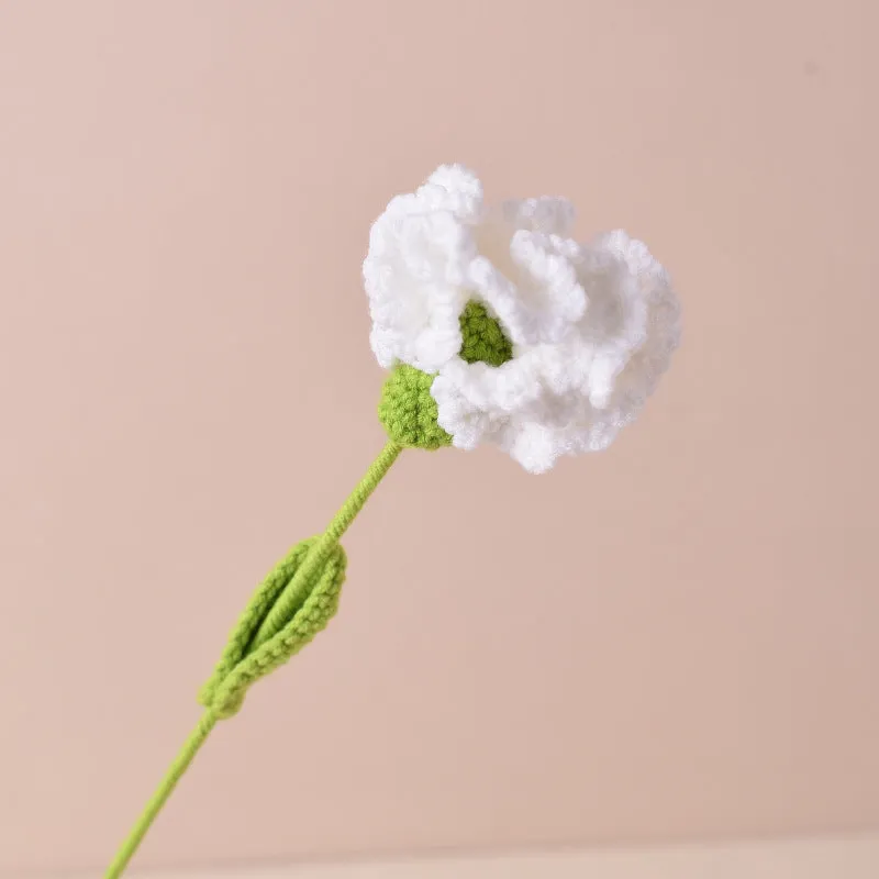 Bulk Handmade Crochet Flowers Artificial Wool Carnation for Gift Anniversary and Mothers Day Wholesale