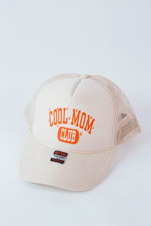 Cool Mom Club Trucker Hat, Tan