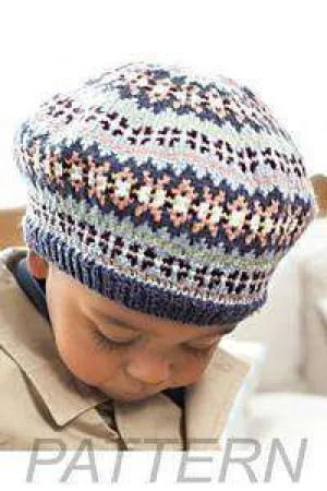 Debbie Bliss Child's Fair lsle Beret PATTERN ONLY