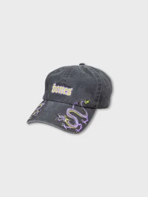 Dragon Tail Dad Cap - Washed Black