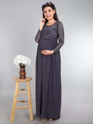 Glamorous Grey Maternity Gown