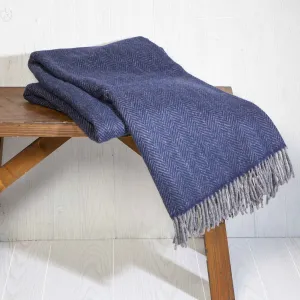 Herringbone Merino Cashmere Blanket