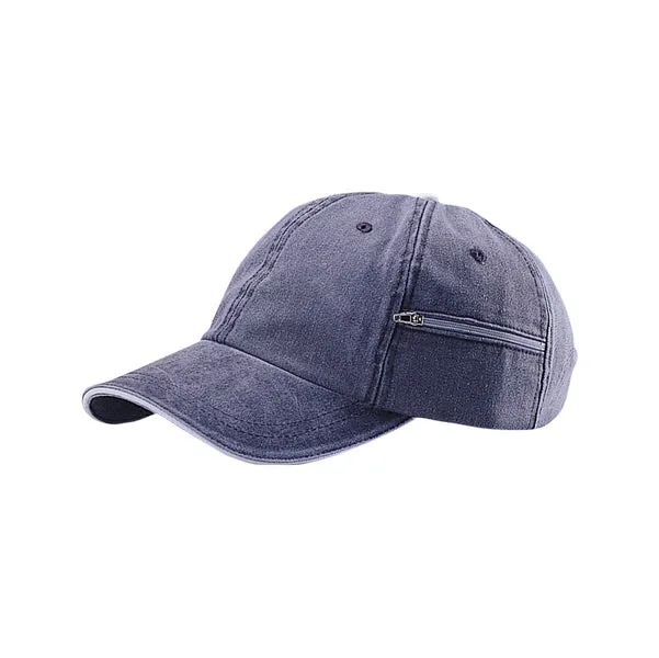 Low Profile Pigment Dyed With Zipper Side Pocket Hats