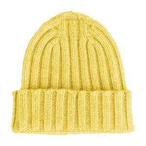 Made in Italy Yellow Cashmere Hats & Cap