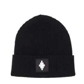 Marcelo Burlon Cross Logo Patch Black Beanie