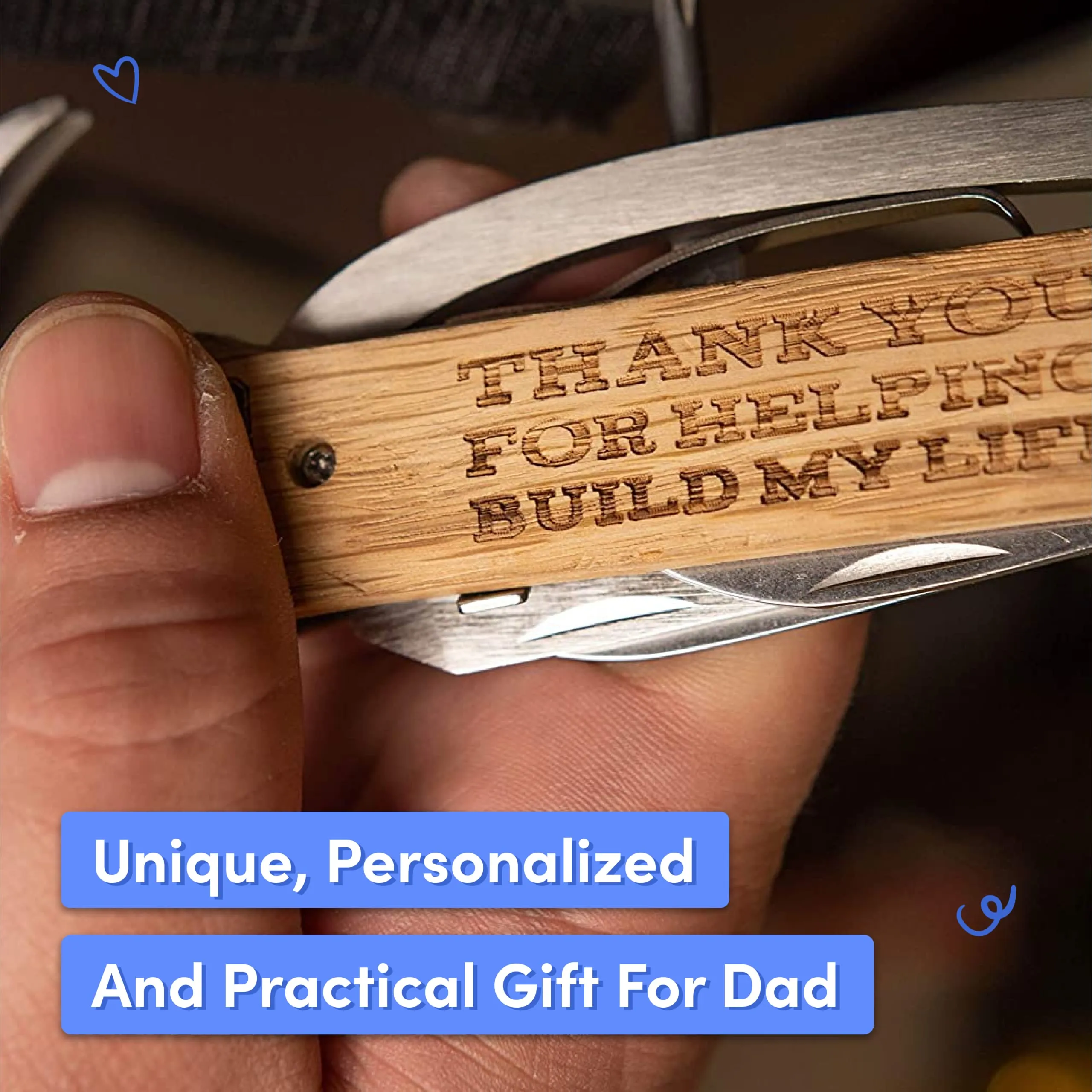 Multitool Hammer Gift for Dads from Daughter or Son - Fathers Day Hammer Multitool Novelty