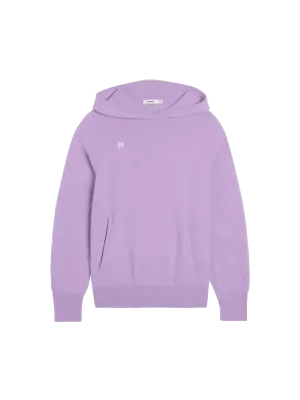 Recycled Cashmere Hoodie—orchid purple