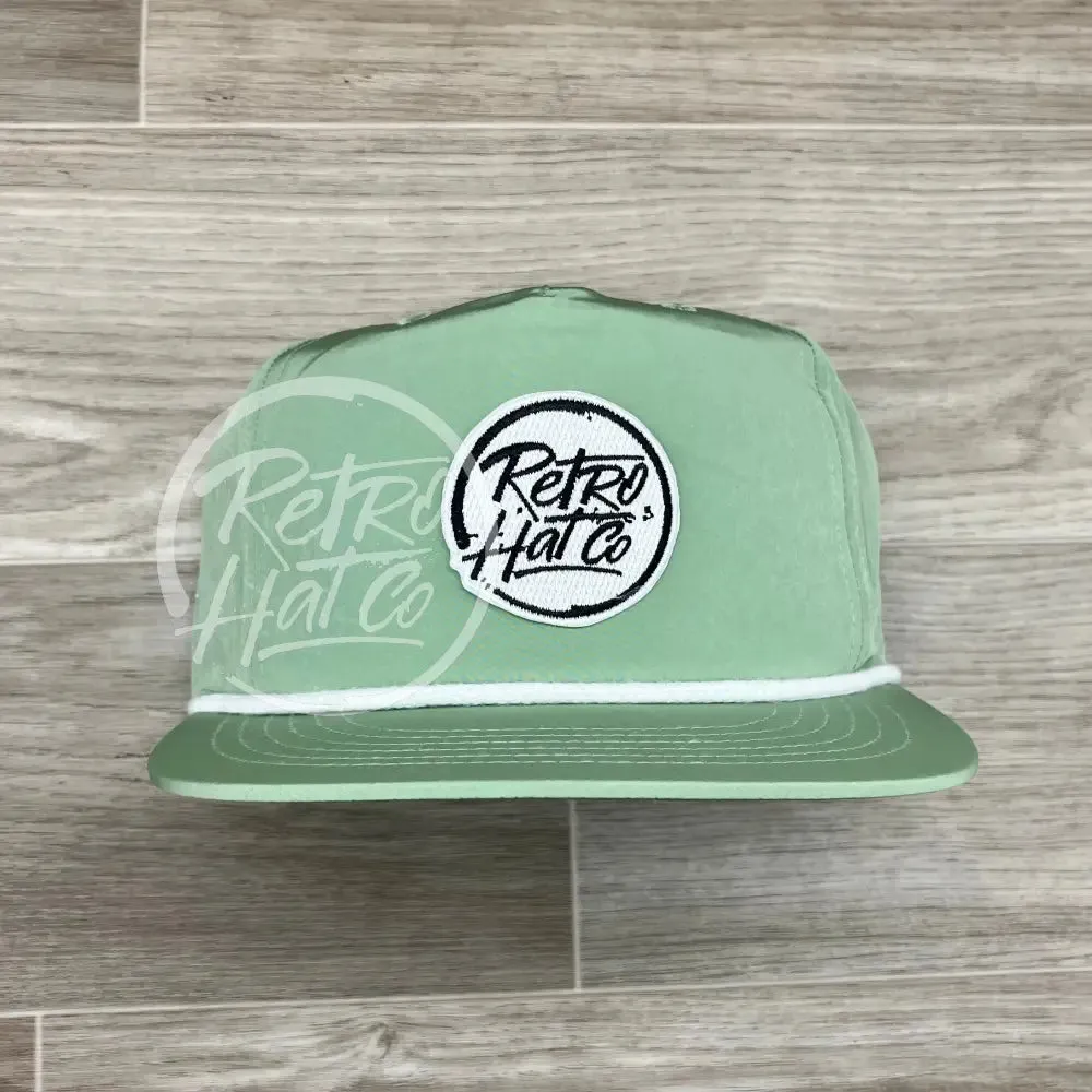 Retro Hat Co. Brand (white) on Retro Poly Rope Hat