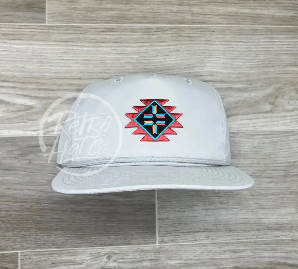 Southwestern / Aztec / Tribal Patch on Retro Rope Hat