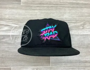 Stay Rad Patch on Black Classic Retro Rope Hat