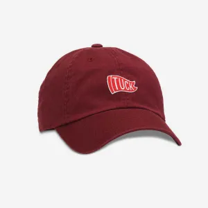 Tuck Flag Unstructured Unisex Hat - Burgundy