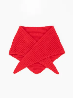 x Couverture Nimbus Ribbed Triangle Scarf Postbox Red